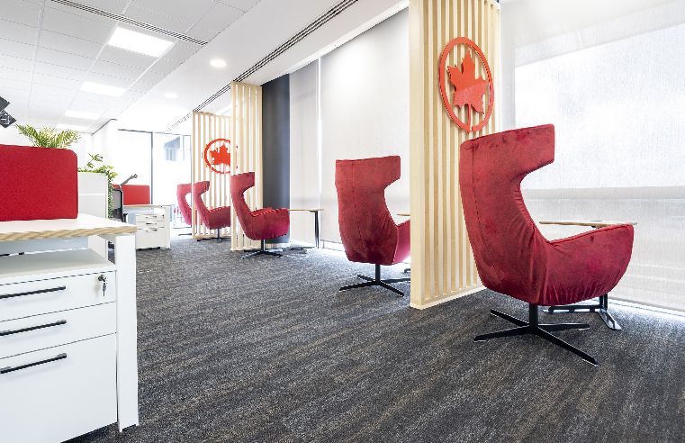 IVC Commercial's Rudiments Carpet Planks at Air Canada