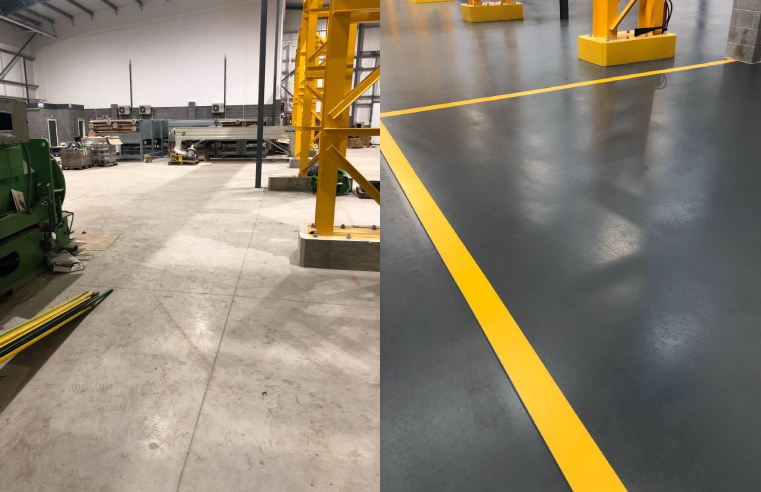 Bradite DP9 Floor-It Transforms warehouse floor